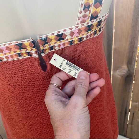 MADEWELL Rusted Rose Embroidered Swing Sleeveless Top size S NWT - Picture 7 of 11